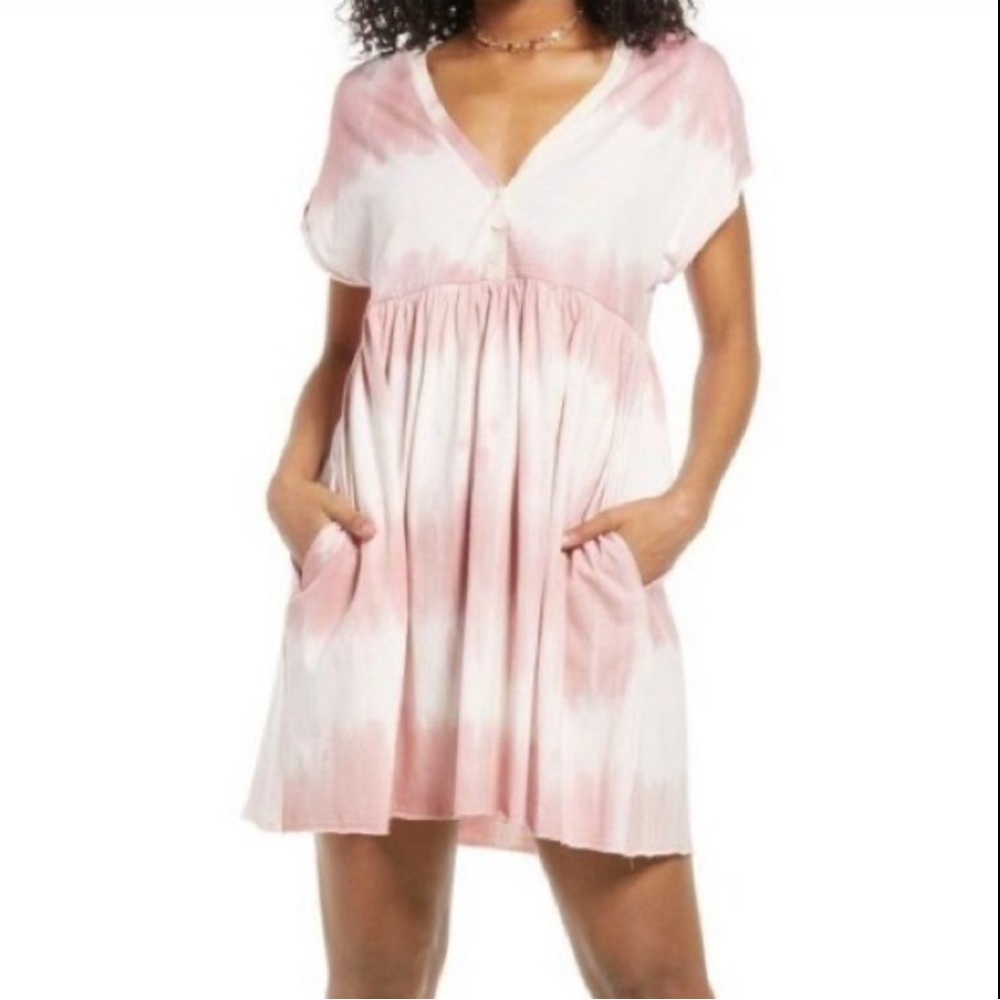 Bp Women’s Pink Tie Dye T-Shirt Dress